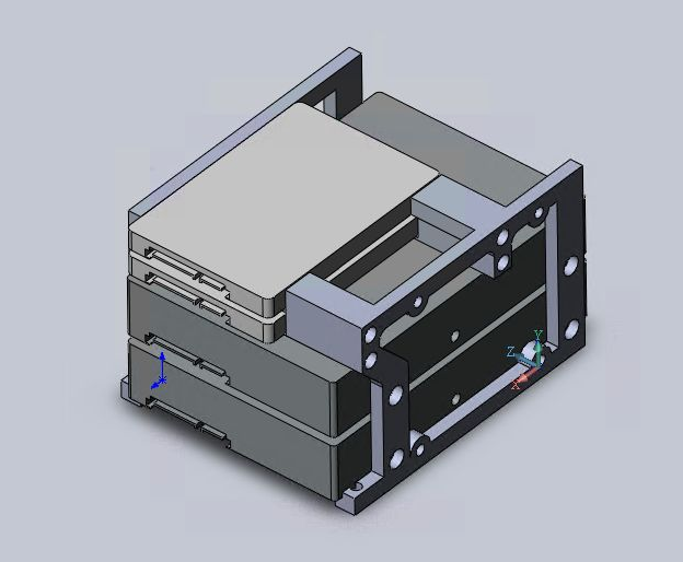 Стойка для двух SSD и двух HDD на место кулера